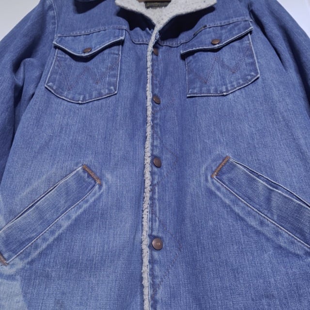 名作！1970s Wrangler Denim Wrange Coat / ラングラー デニム ボア