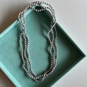 Restock /// GRAYSILVER  Long Pearls Necklace