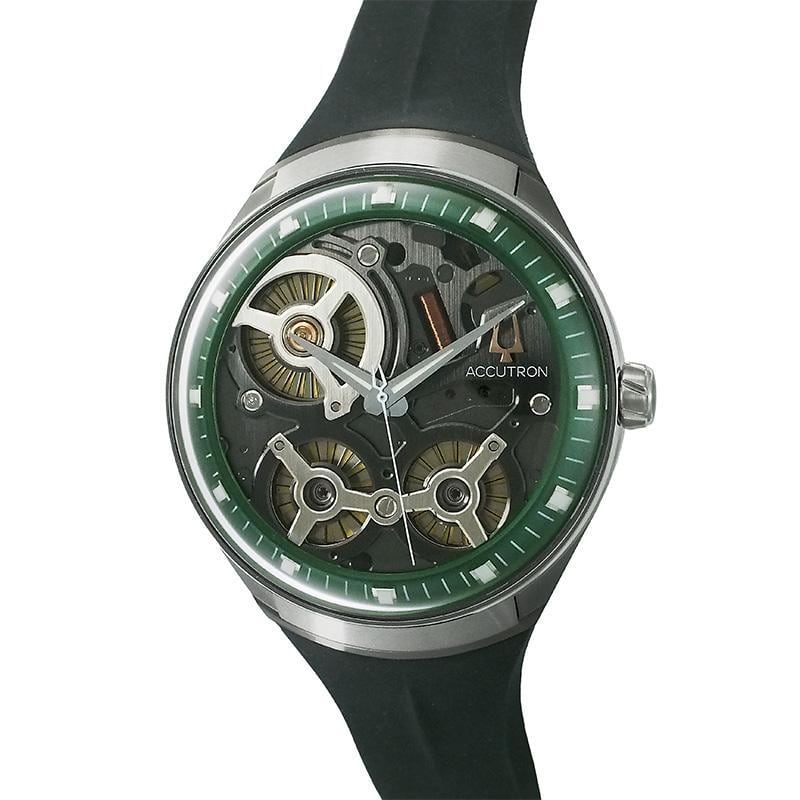 ブローバ BULOVA アキュトロン グリーン メンズ 新品 静電誘導発電 SS スケルトン ラバーバンド 2ES8A001 ブローバ BULOVA アキュトロン グリーン メンズ 新品 静電誘導発電 SS