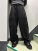 00's "tommy bahama" silk × linen slacks