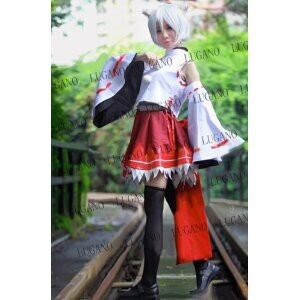 K2481 東方Project 犬走椛 風 衣装+ウィッグ+ヘッドアクセ K2481 東方Project 犬走椛 風 衣装+ウィッグ+ヘッドアクセ