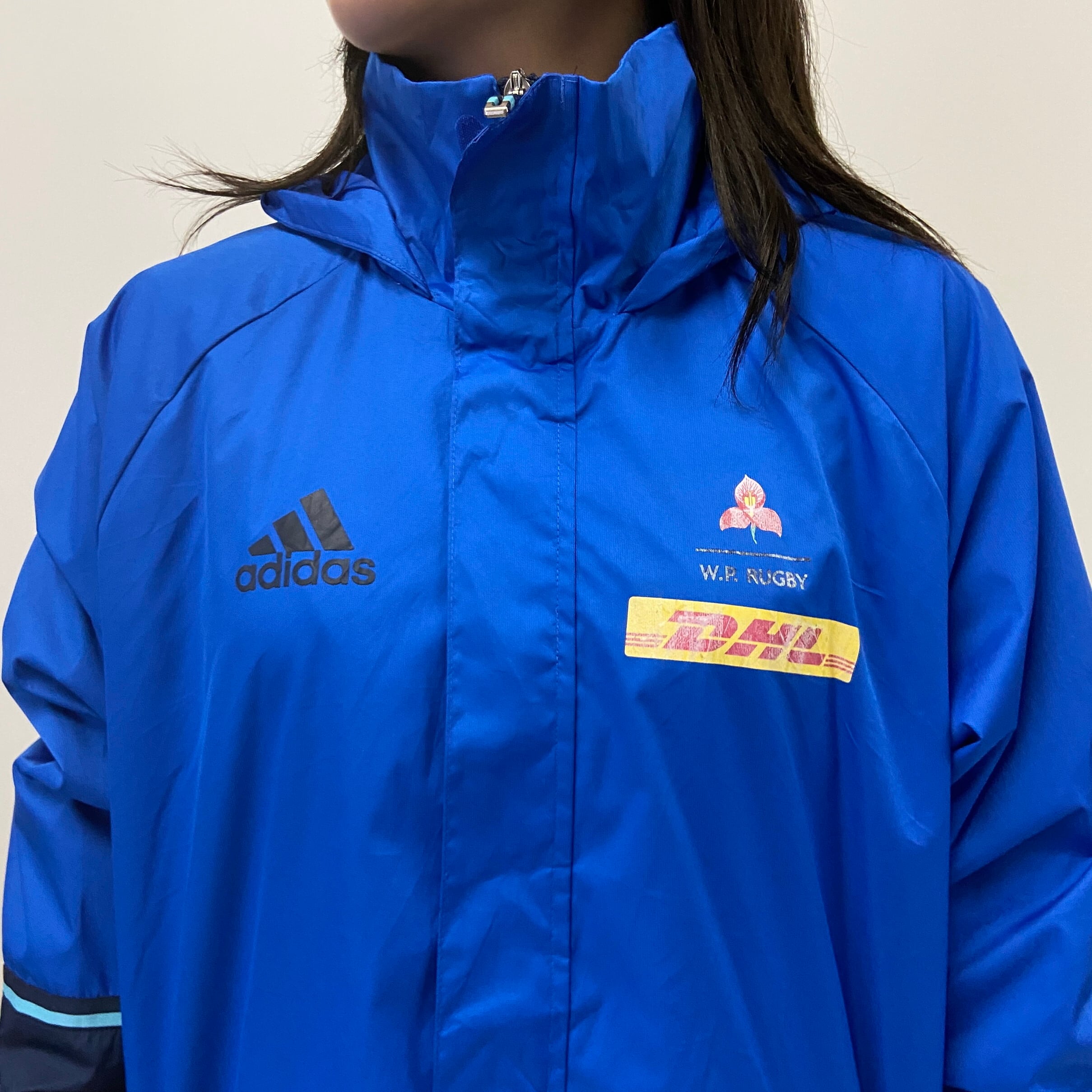 adidas アディダス DHL 企業ロゴ バックプリント ナイロンジャケット 