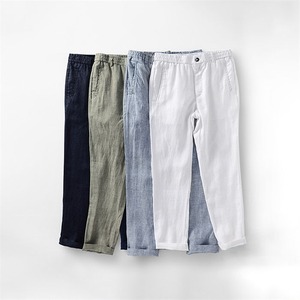 綿麻パンツ ロングパンツ リネン メンズ 6色 薄手 ゆったり 薄手 カジュアル 23zm184
