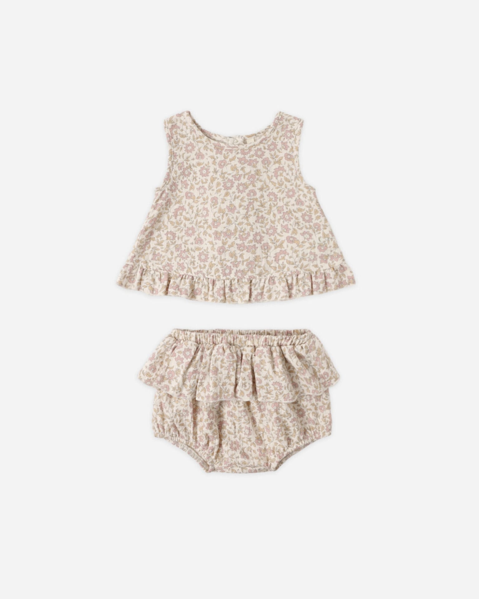 【QUINCY MAE】RUFFLED TULIP TOP + BLOOMER SET / DAHLIA