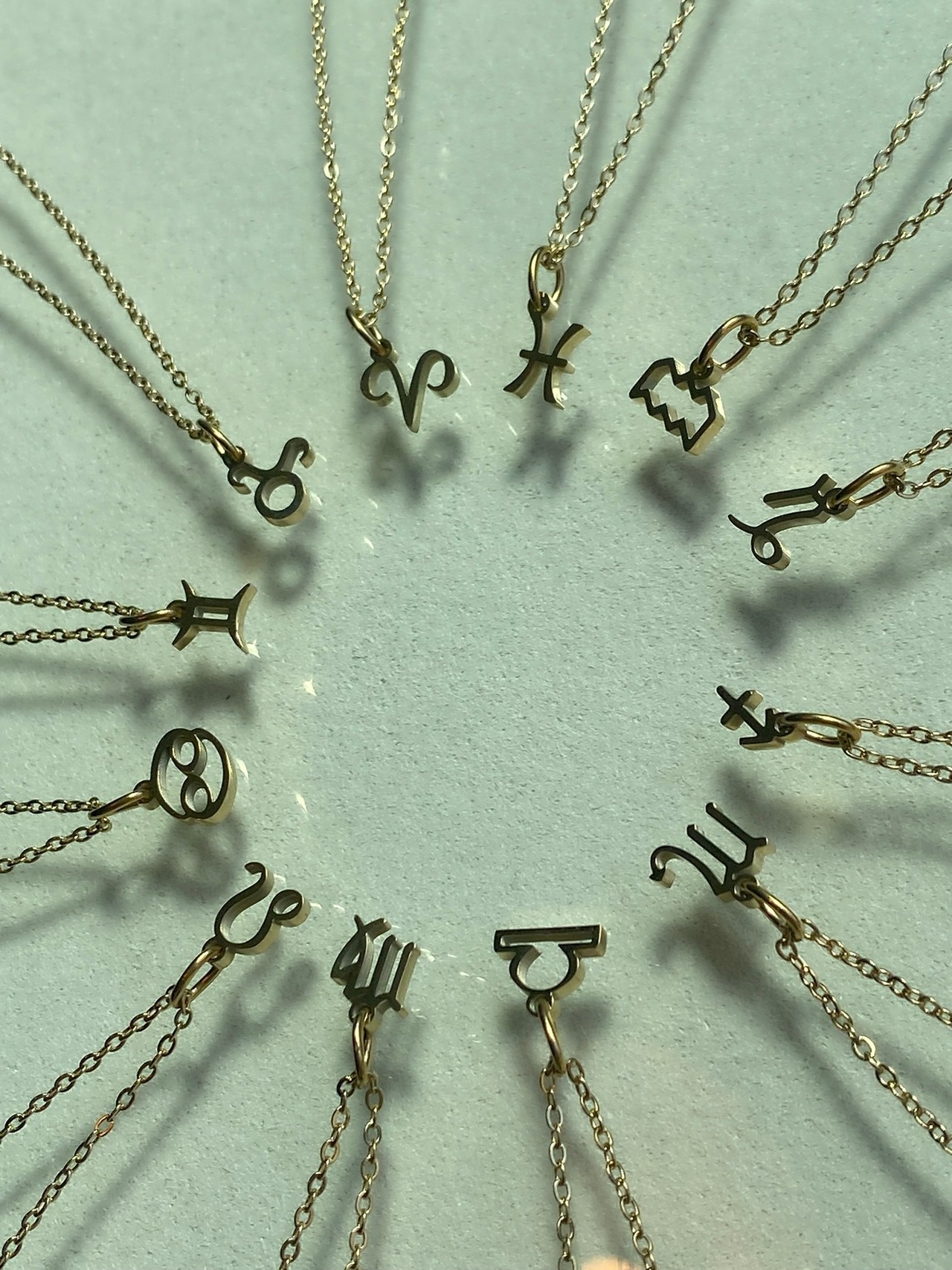 mini zodiac sign necklace