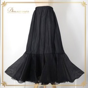 社交ダンス 衣装 スカート パニエ ペチコート ブラック系 チャコット Chacott 黒 無地 シンプル オーガンジー生地 フレア シンプル 上品 大人っぽい 練習着 レッスン着 おしゃれ ふんわり 日本製 ふわっとした裾 トレーニング着 ダンスレッスン お洒落 黒いスカート 大人スタイル パーティー衣装 フォーマル服 エレガント シフォン素材