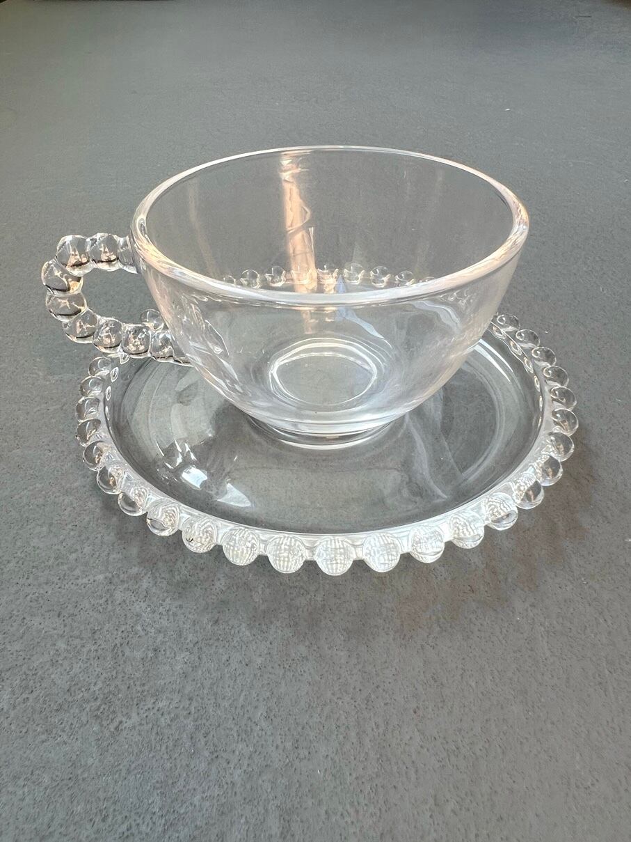 glass cup & saucer