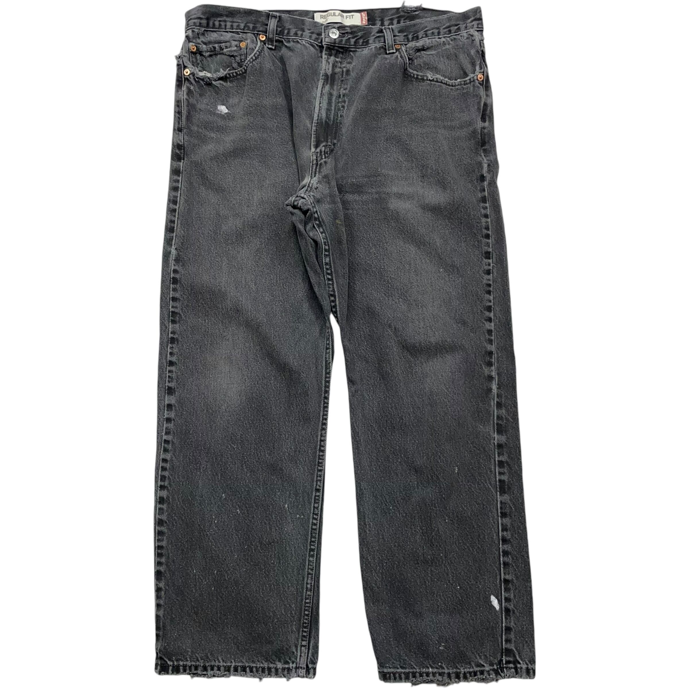 《実寸 W38L27》 Levi's リーバイス 505 ブラックデニム 色落ちno.4944