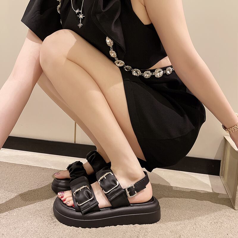 ヘビーベルト厚底サンダル 韓国レディースファッション通販 Krex ケーレックス