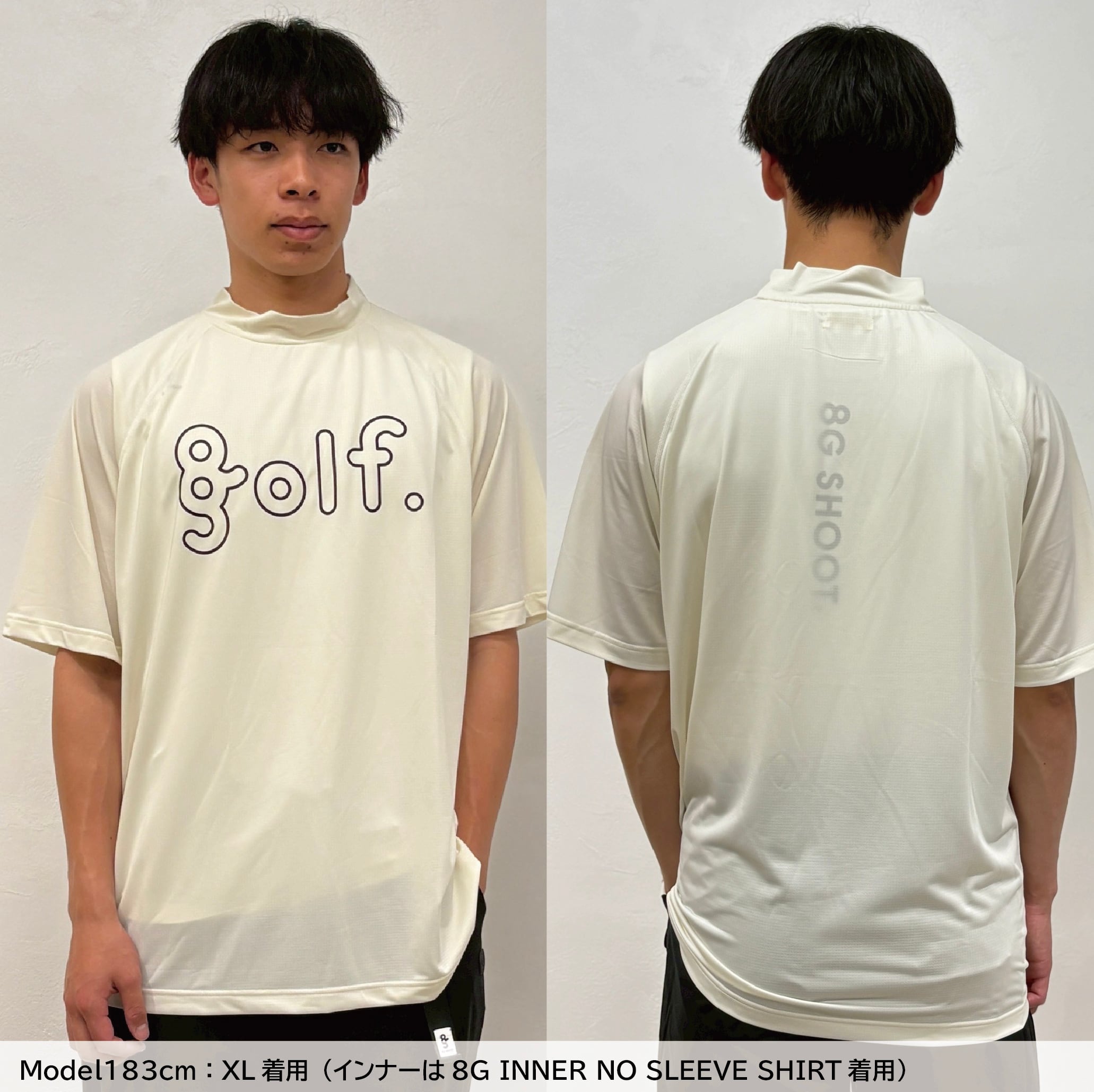 8G SHOOT ロゴプリント モックネック シャツ SUPER LIGHT LOGO PRINT MOCK NECK SHIRT -BLACK- | 8G SHOOT WEBSTORE