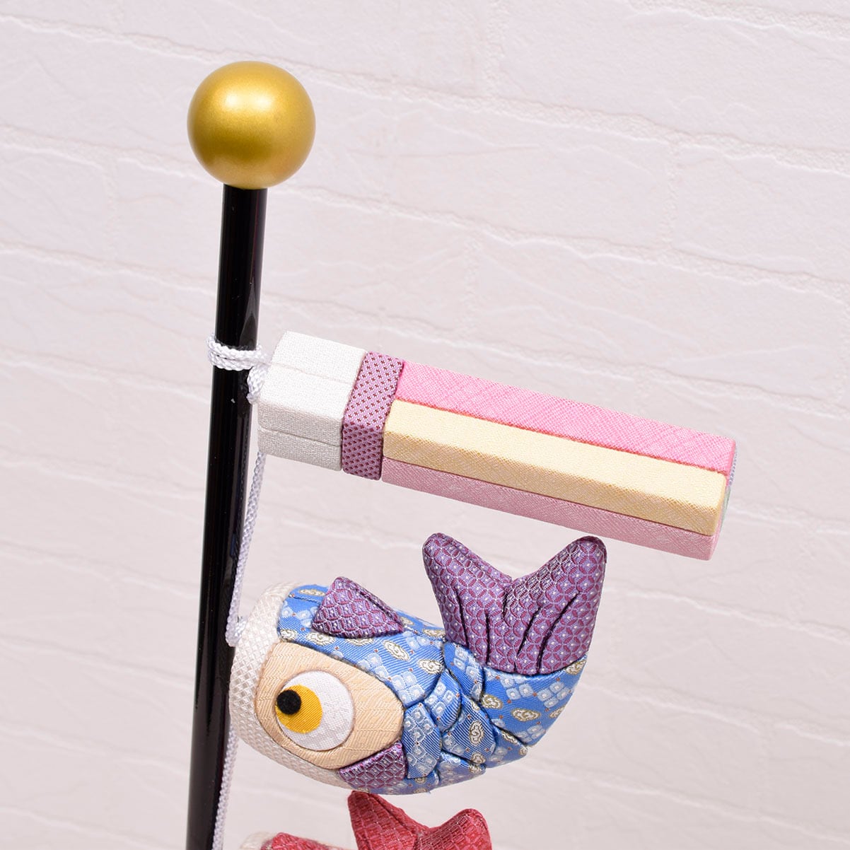 木目込みの鯉のぼり飾り 木目込鯉のぼり 正絹光彩｜1664－3｜コンパクト｜おしゃれ｜室内鯉