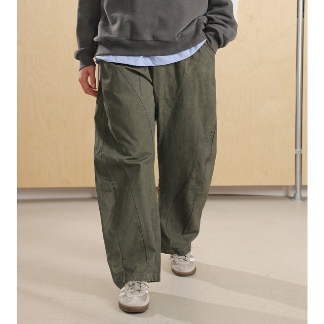 フェードカラー ステッチデザイン バギーイージーパンツ a-1305