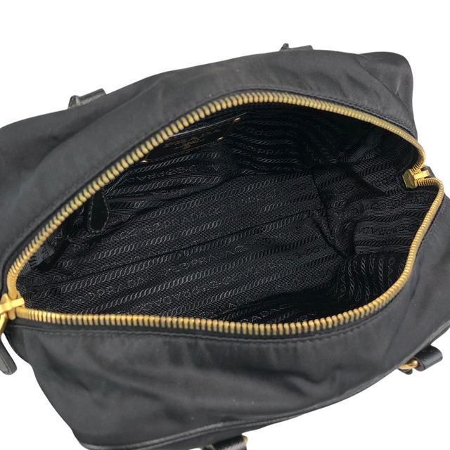 PRADA プラダ ショルダーバッグ ブラック サフィアーノ 2WAY ミニボストン vintage ヴィンテージ オールド 8z5ju7