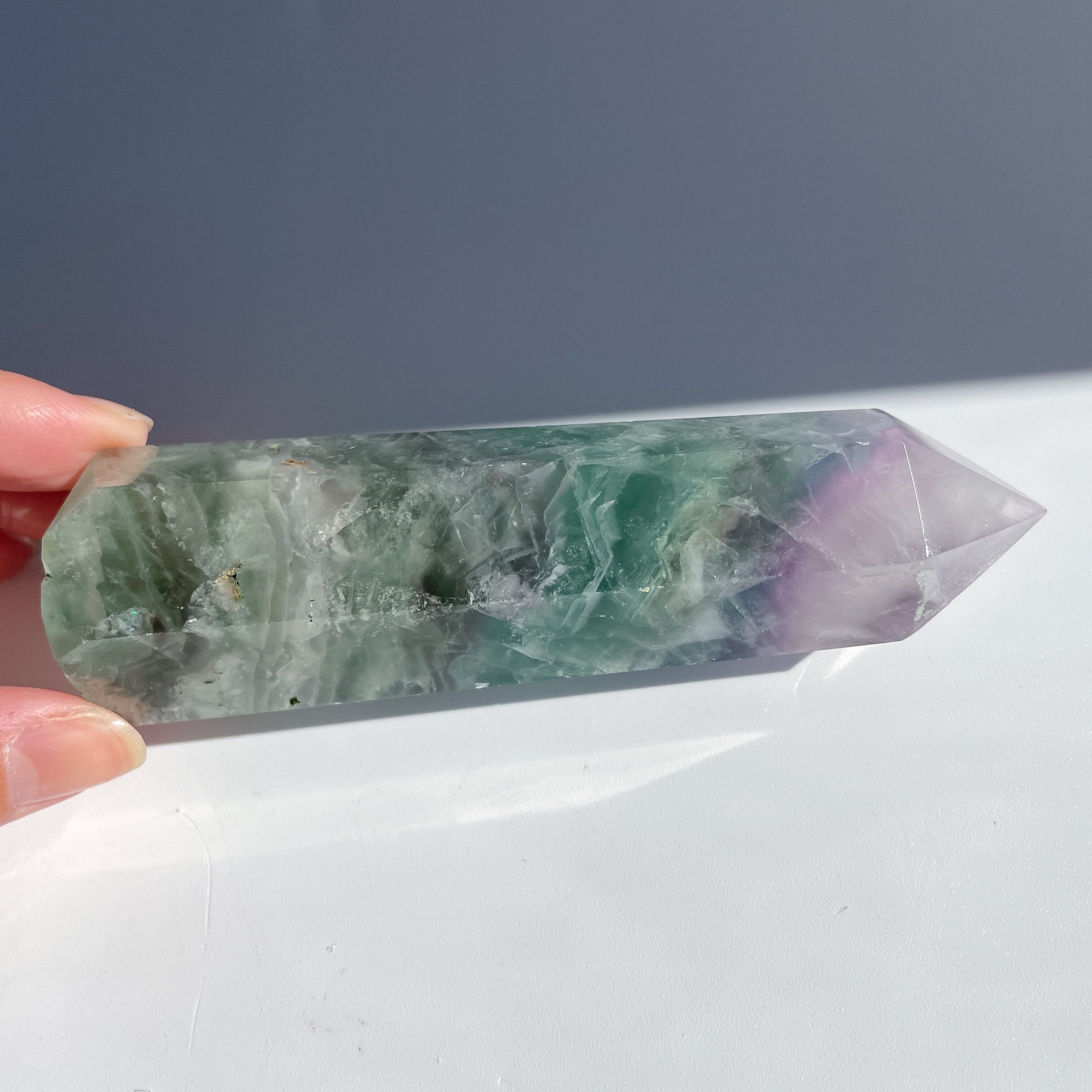 レインボーフローライト タワー型72◇Fluorite◇天然石