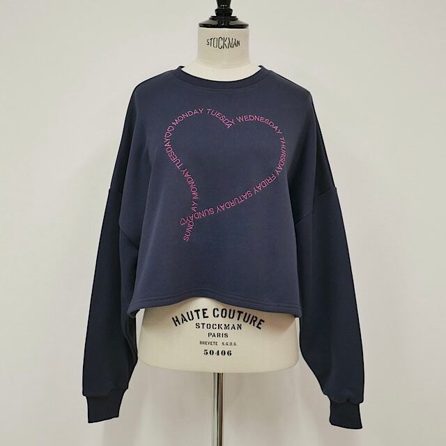 完売品linkable ハートデザインスウェットプルオーバ 