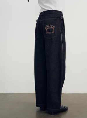 【26AW | MEN】 NULLUS ヌルス / デニム / LOW POLY SHIFT DENIM / NUAW26TRO004