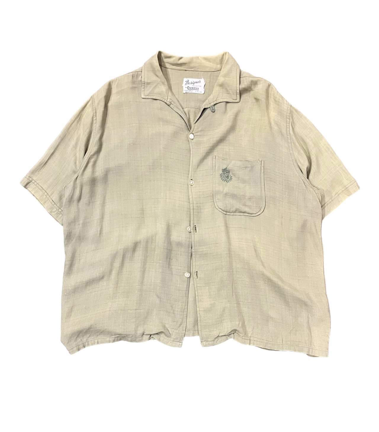 60s Designer Collection by CAMPUS Rayon S/S Shirt Made in U.S.A. 