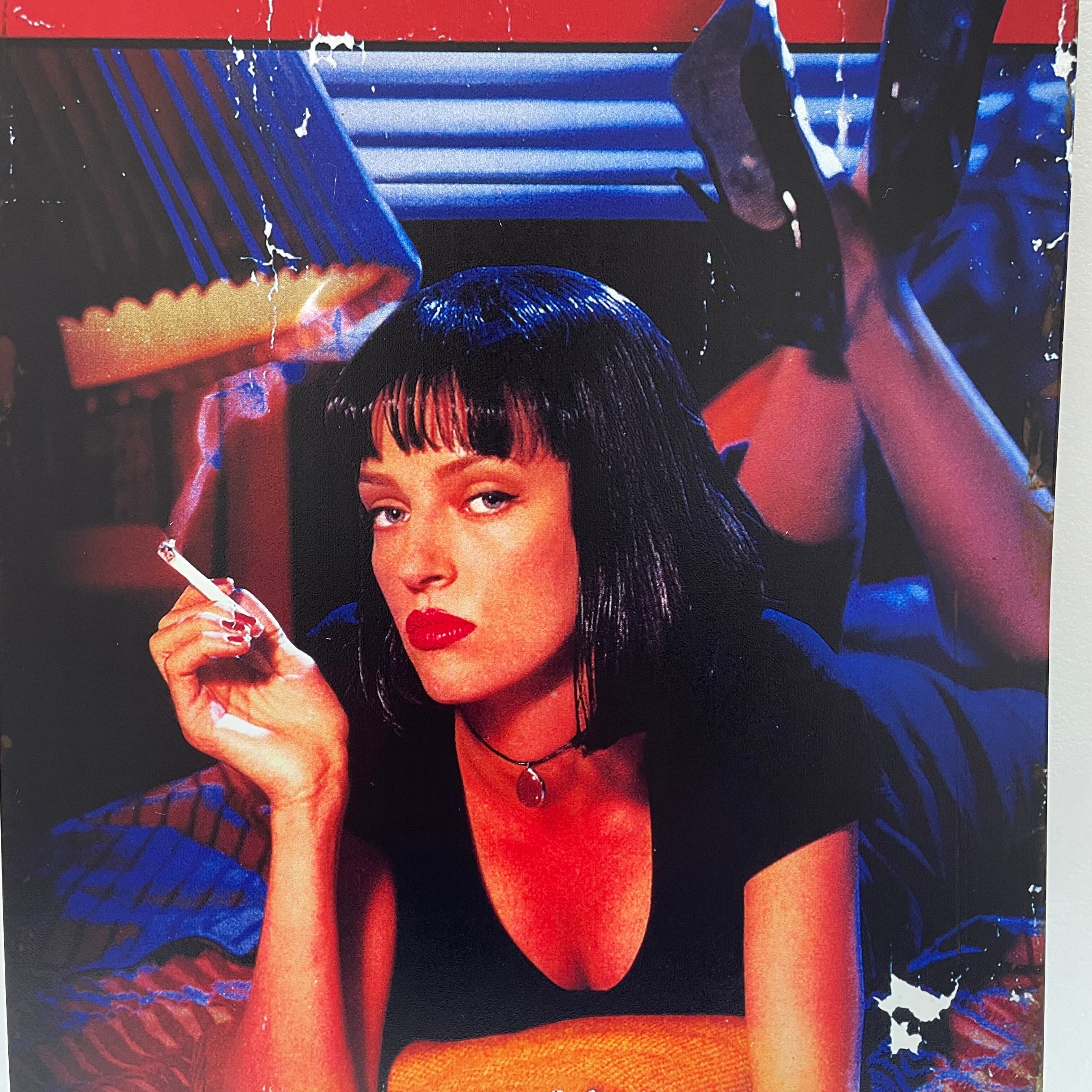 PULP FICTION ブリキ看板 ミアウォレス 映画ポスター パルプ
