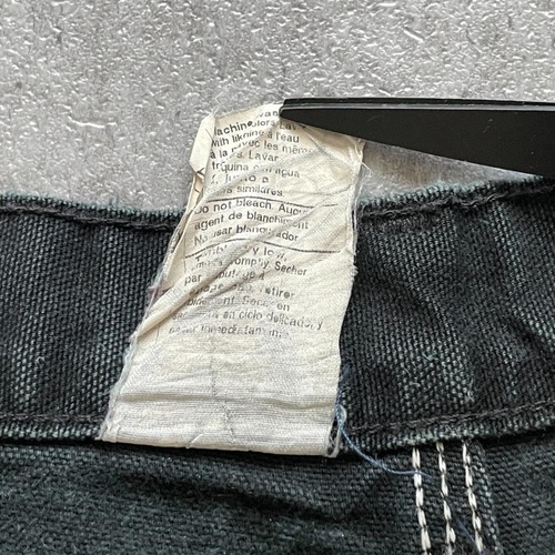 00s ブラック ダブルニー Carhartt B01 BLK 32×34 詳細写真12