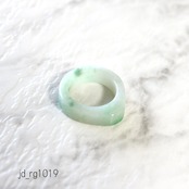 【12号】大人かっこよく！くり抜き甲丸リング (トップボリュームタイプ) A貨翡翠 jd_rg1020