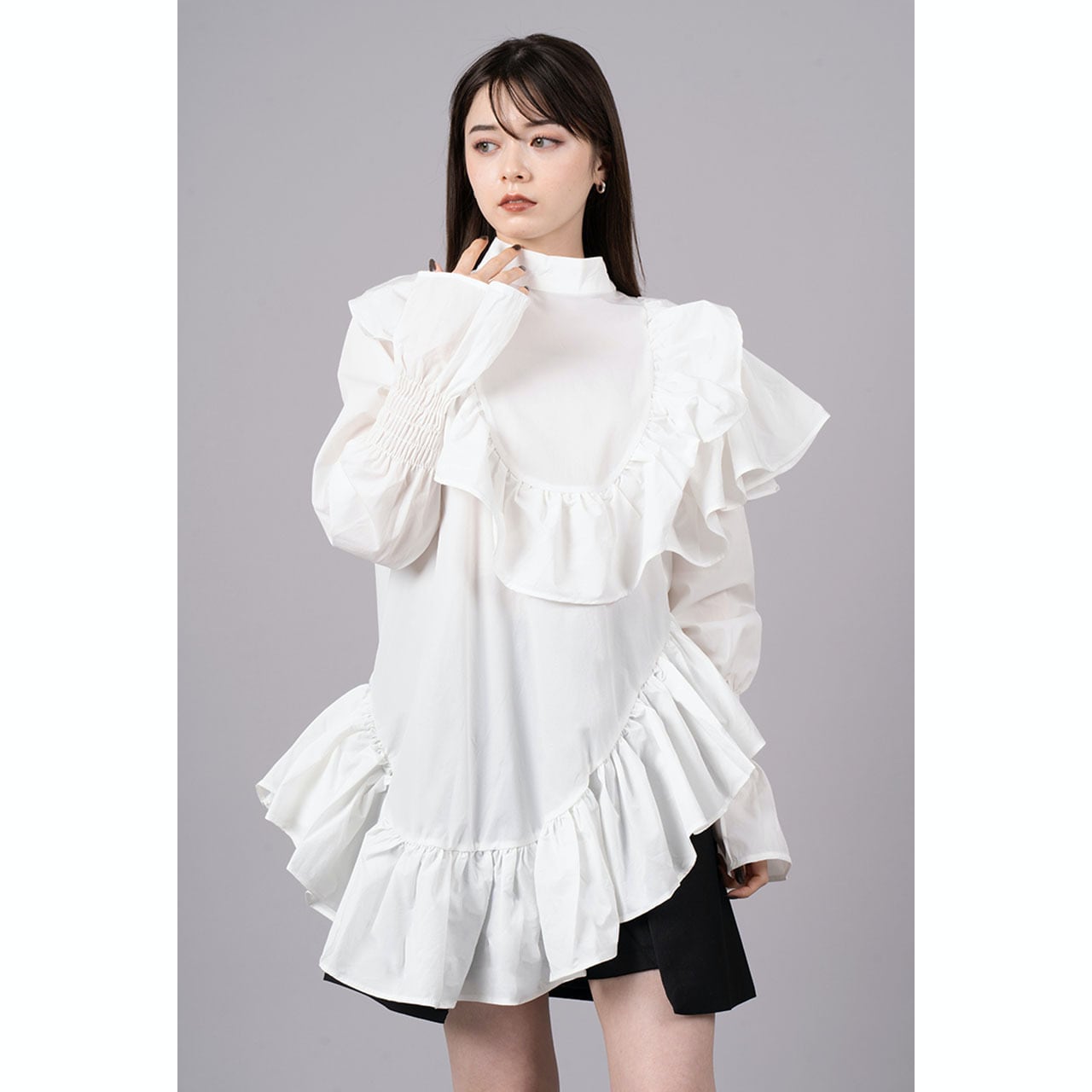 シェリエ sheller カットソー トップス ベーシックリブニット