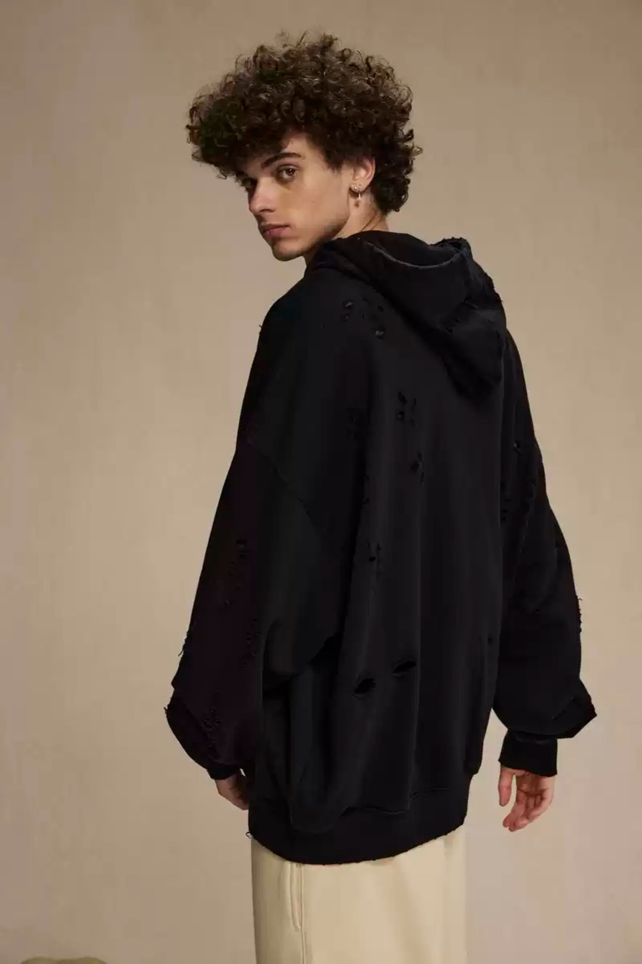 ダメージダブルジップフーディー(gr41)