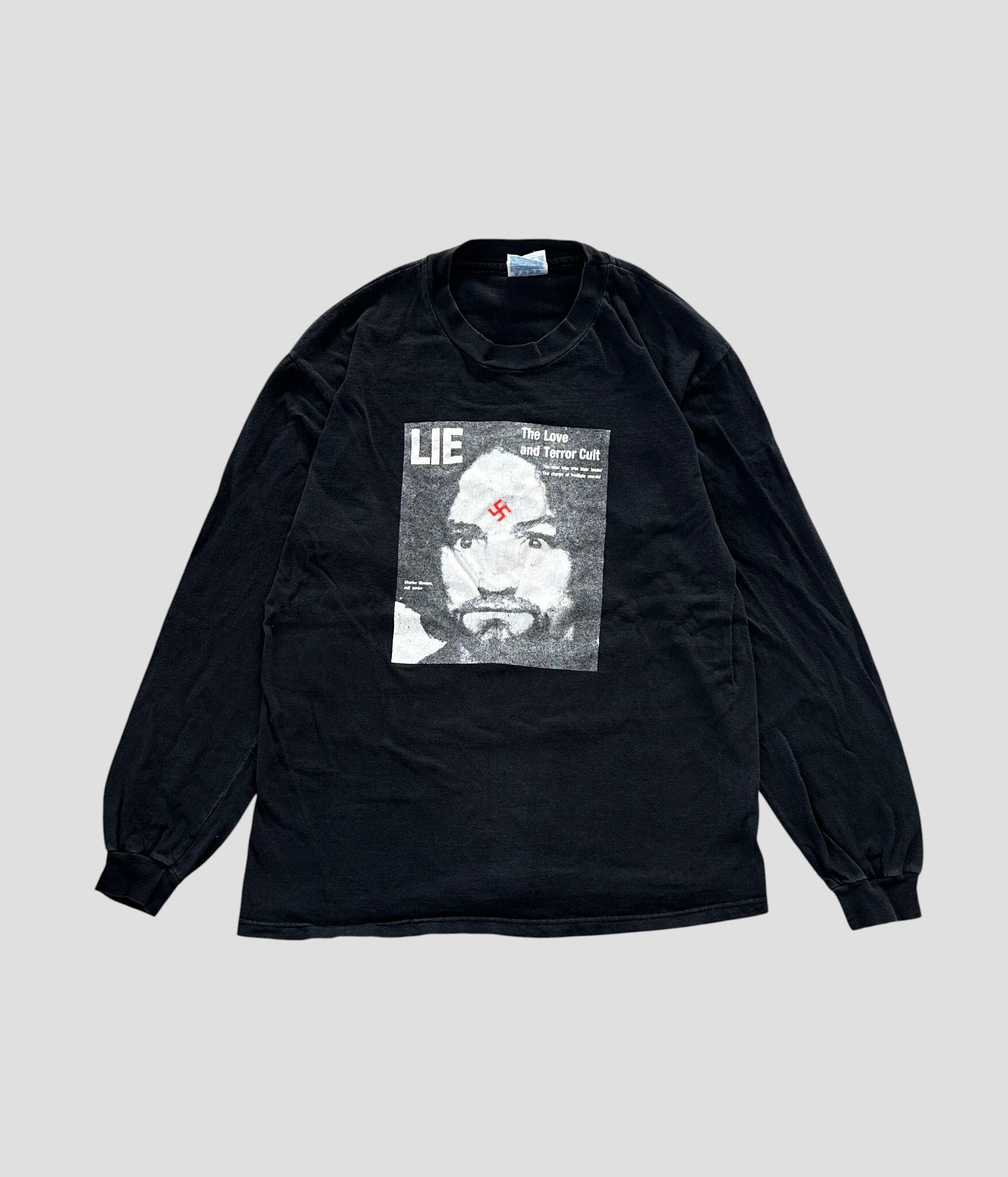 バ*ン様 90sチャールズマンソンCharles MansonロングスリーブTシ Charles Manson- Vintage 90s M Print Long Sleeve T-shirt | BEGGARS