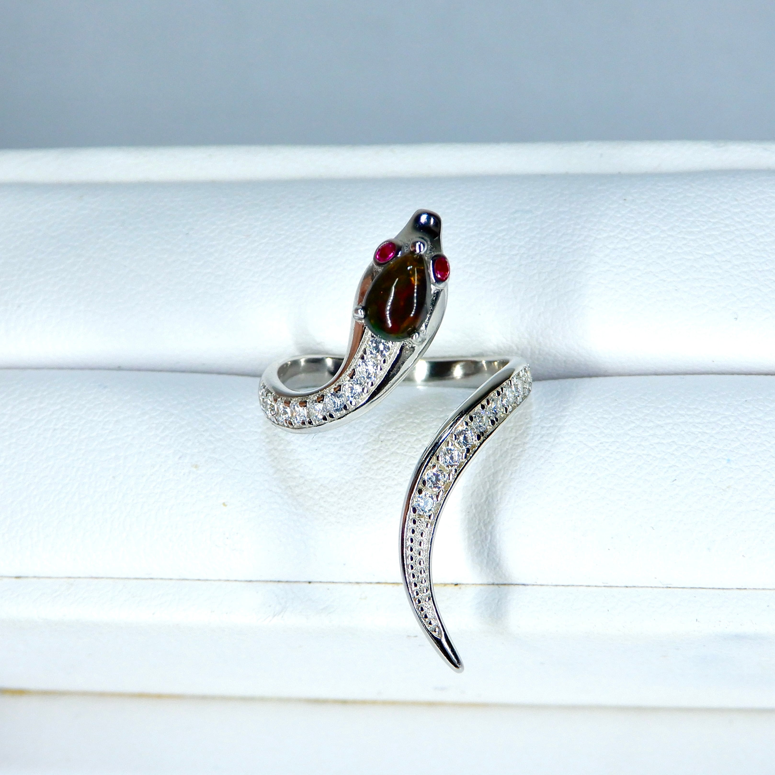 へびRing♦︎ブラックオパール♦︎