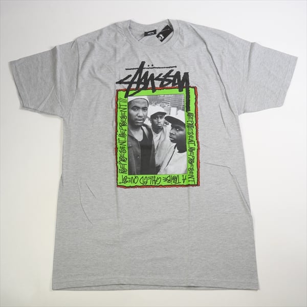 《USA製》stussy☆ステューシー☆M☆グラフィックロゴ☆グレー☆灰