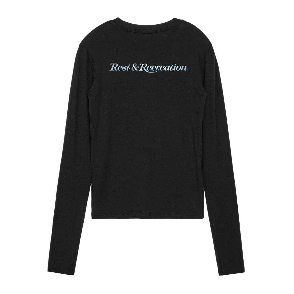 Rest & Recreation 黒 長袖 韓国 Rest & Recreation] LOGO LONG SLEEVE TOP - BLACK 正規品 韓国