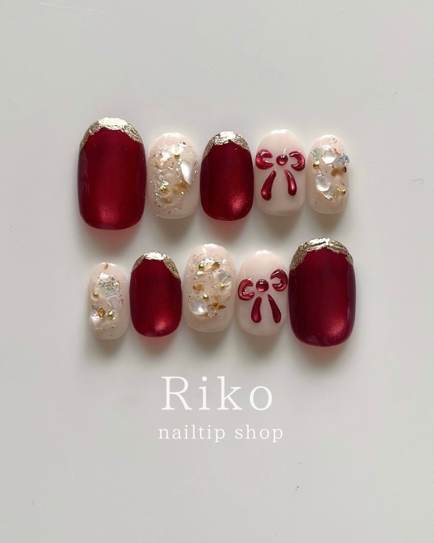 クリスマス バレンタイン マグネット リボン #ncs006