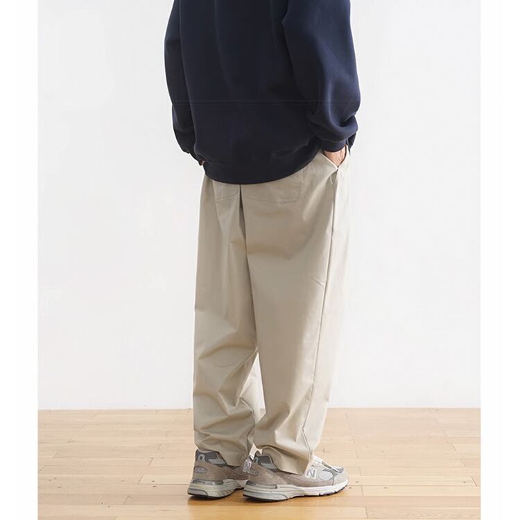 ★PLAIN RETRO CASUAL WIDE LEG PANTS　　　A0726