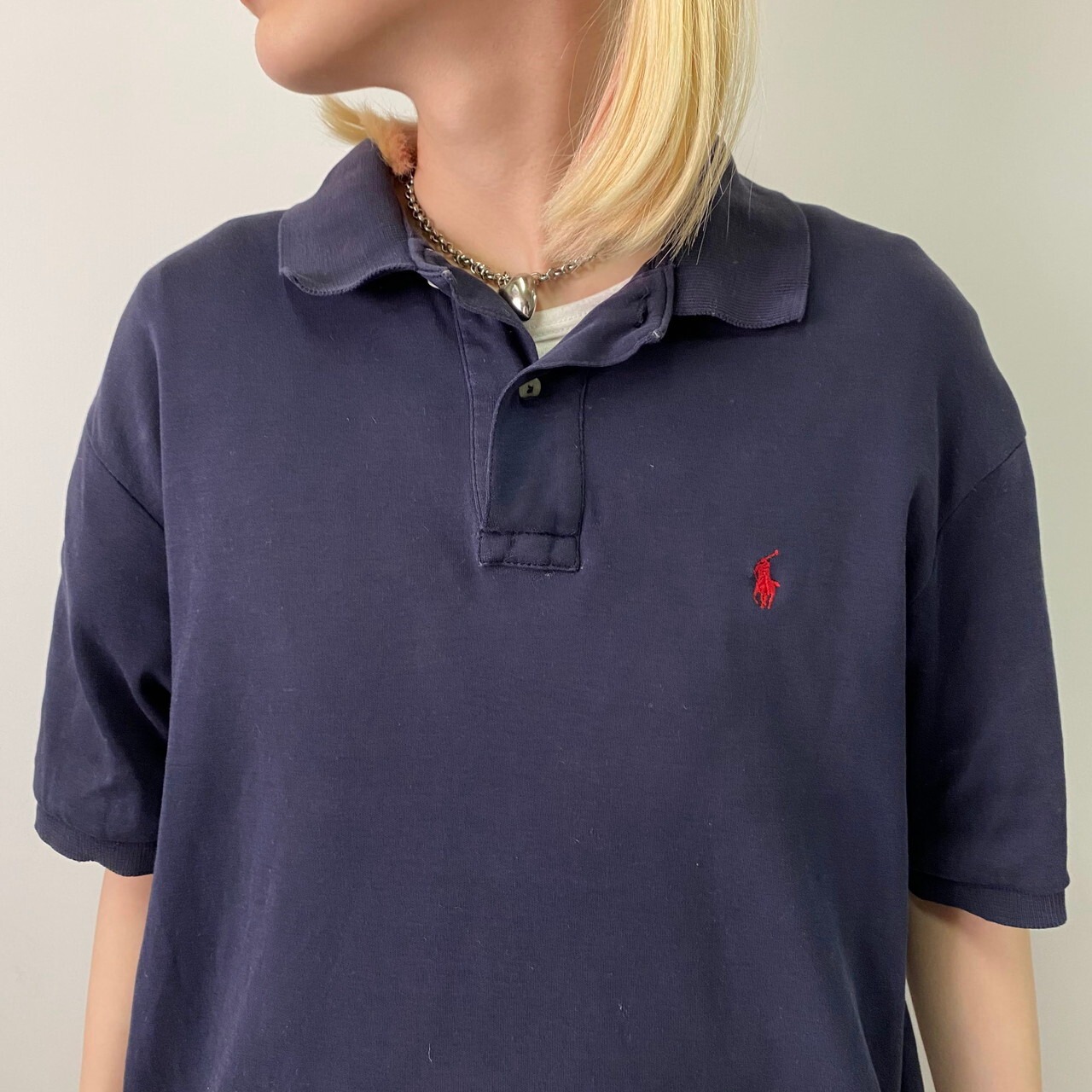 USA製 Polo by Ralph Lauren ラルフローレン Tシャツ地 ポロシャツ 