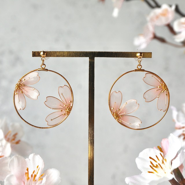 額縁の中の桜花 | Cherry Blossom Jewelry