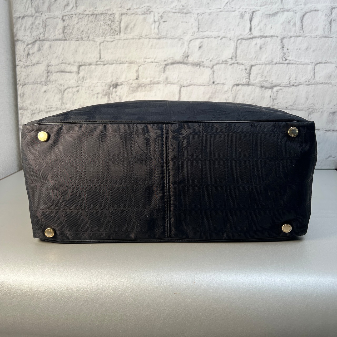 CHANEL シャネル ココマーク ニュートラベルトートMM キャンバス トートバッグ ブラック A-9506