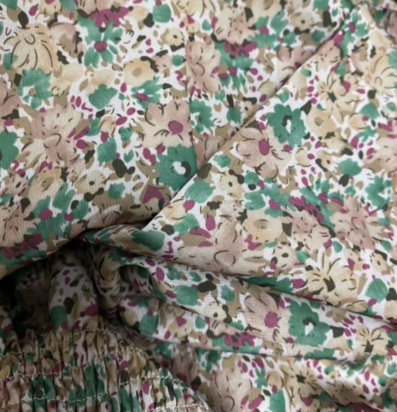 花柄ミモレ丈ワンピース 2type A00915