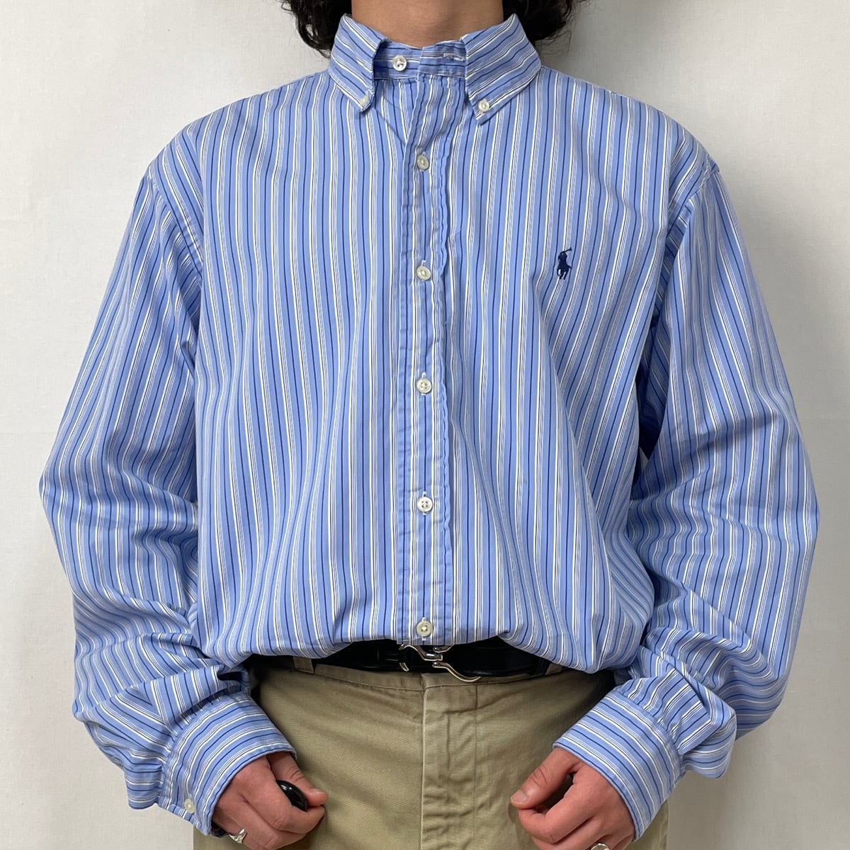 90sオールド ラルフローレン カラフル ランダム ストライプシャツ長袖