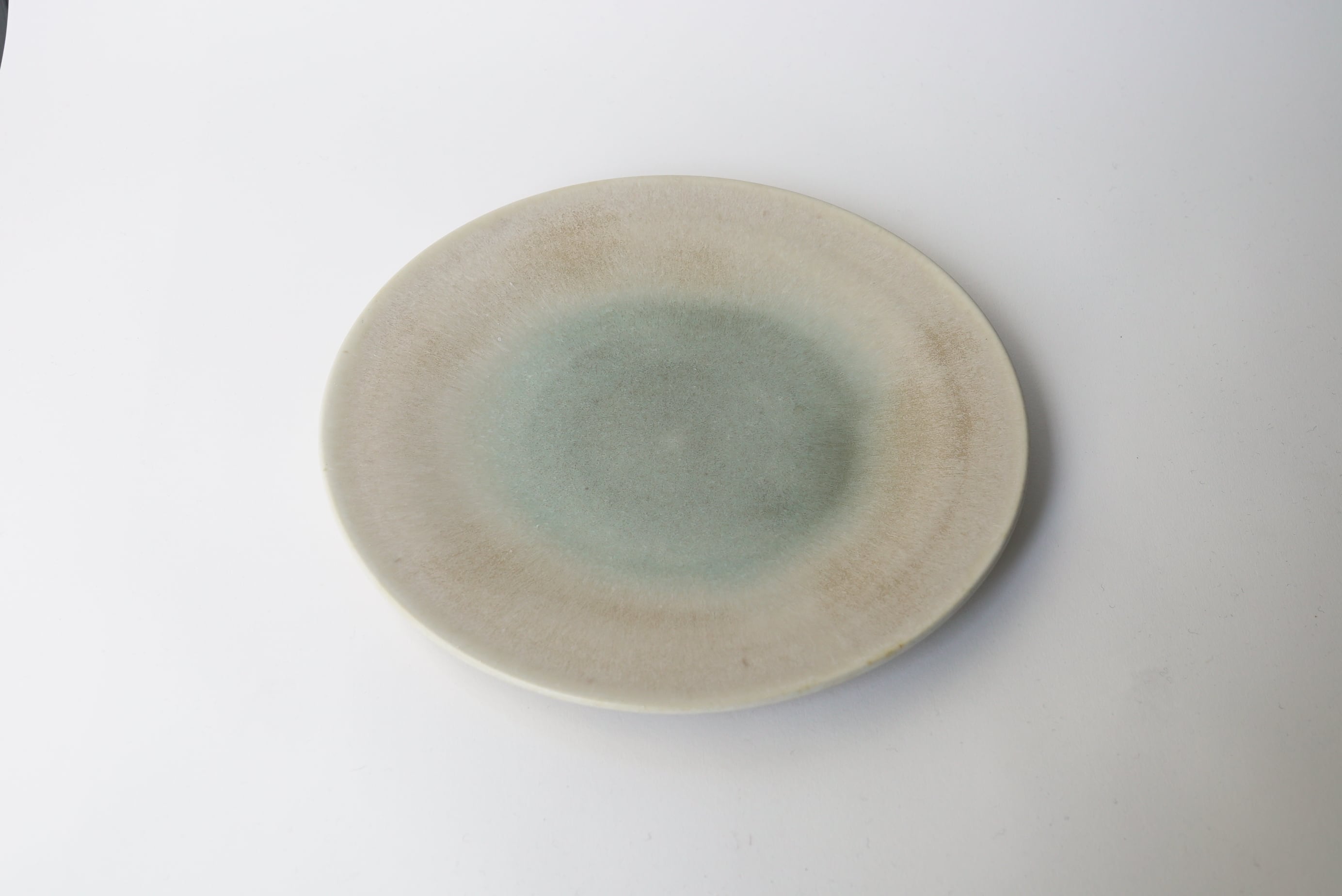 palette pottery 1-1 中園晋作リム皿 緑 131 | Hase