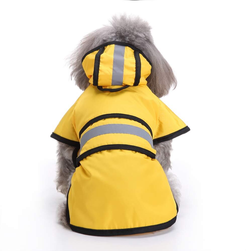 S-Lifeeling 犬レインコート ポンチョ 犬用品 お出かけ お散歩 可愛い おしゃれ 反射テープ 帽子付き 雨合羽 ドッグウェア 防水 雨具 小型犬 中型犬 大型犬 雨天対策 多色