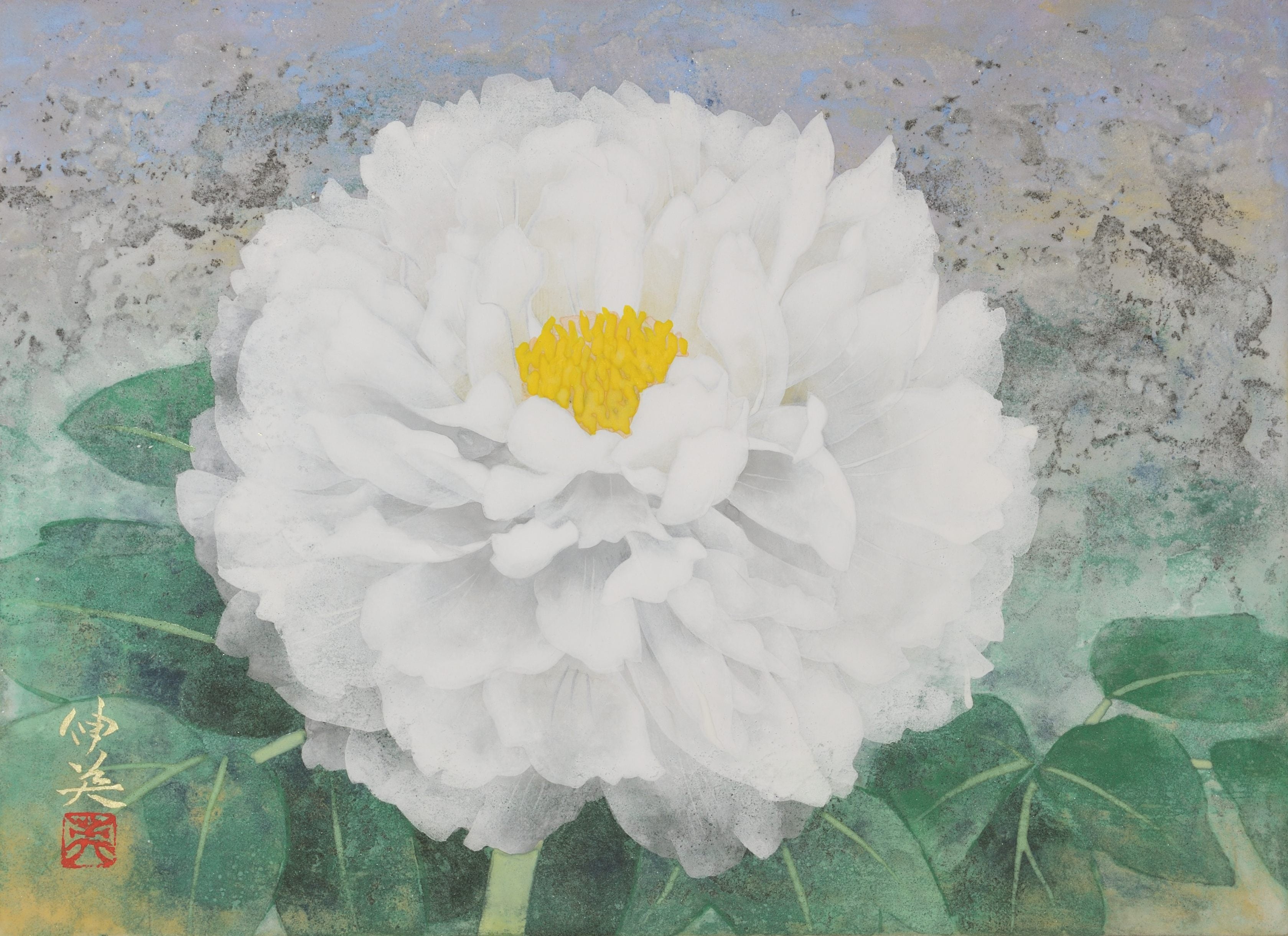 日本画　クレマチス クレマチス（日本画）Clematis | 牧野伸英の日本画ショップ -Nobuhide