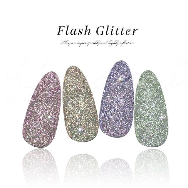 【N128】Flash Glitter　ニュアンスネイル