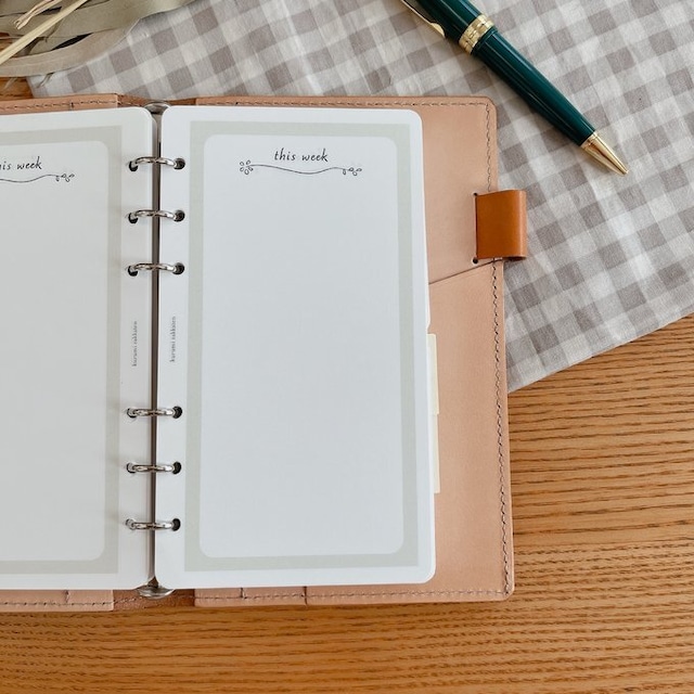 バイブルサイズ/this weekリフィル