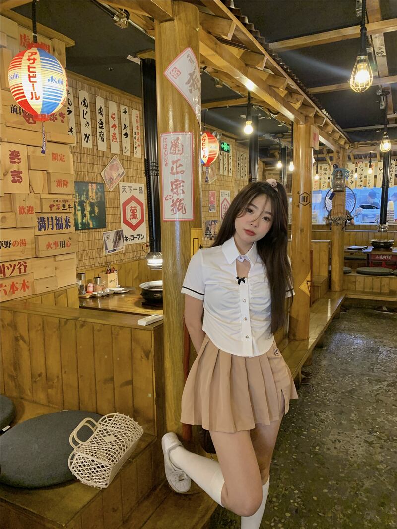 プリーツスカート ハイウェストウェスト薄手Aラインショートサマー 夏物 ブラックストロベリース43485831160