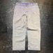 希少 70s USA製 Dickies 後染め ワークパンツ ディッキーズ ヴィンテージ 紫 鬼フェード スラックス アルミジップ チビタグ W37L27