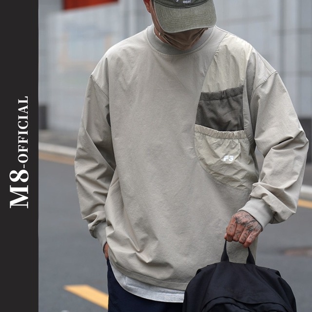 switching pocket T-shirt 2color M0409