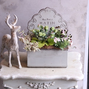 モンディマンシェ寄せ植え　ペチュニアRinさくらカラーハングポット｜届いてすぐ玄関に飾れる 　新築、開店、退職のプレゼントにもオススメ　