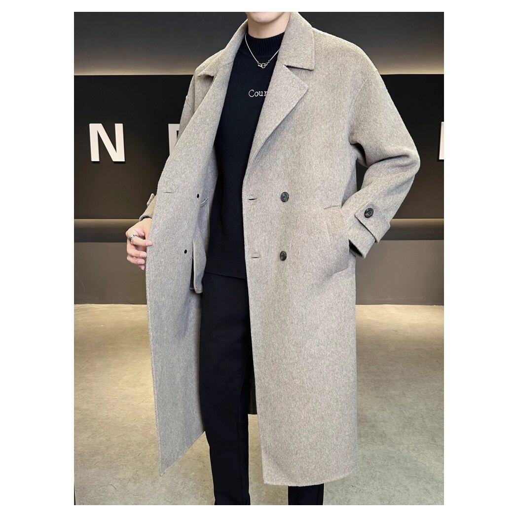 【定番ロングコート】HAMILTON AMBSWOOLダブルブレストロングコート 定番ロングコート】HAMILTON AMBSWOOLダブルブレストロングコート