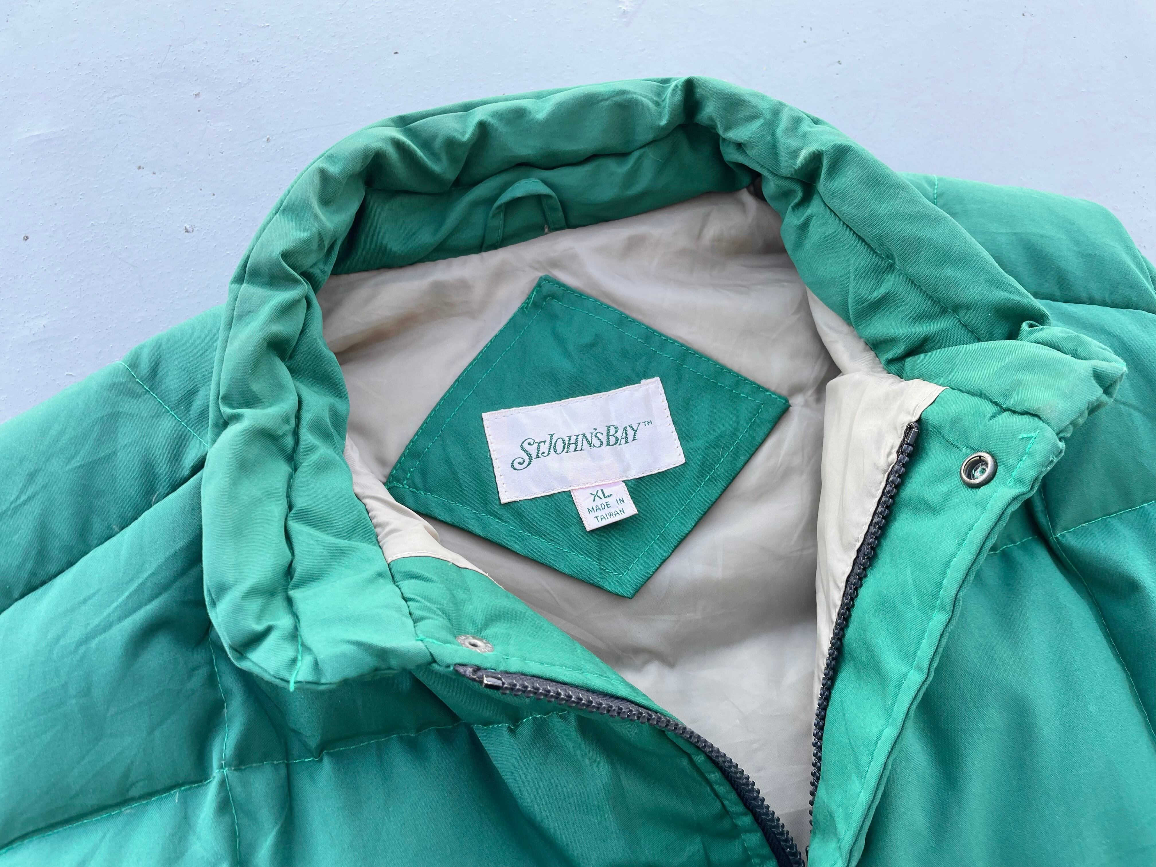 ST.JOHN'S BAY Down Vest XLsize!! 90s | Blue Ribbon -used&vintage-