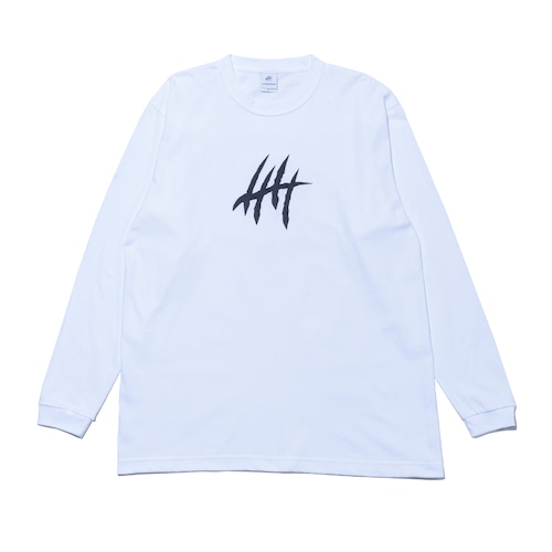 LC丨オフコートロングTシャツ CLAW MARKSロゴ(WHITE)