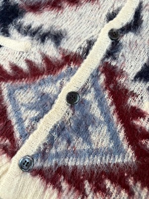 UNIVERD72 / モヘアタッチ起毛カーディガン / カーディガン / ネイティブ柄 / OFF WHITE